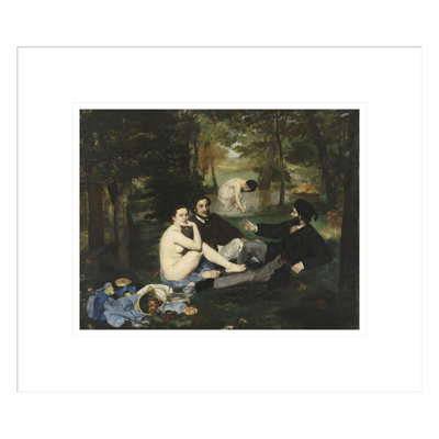 Le Dejeuner sur l'herbe by Edouard Manet -Framed Giclee Print