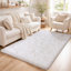 Tapis à poils longs blanc crème doux pour le salon Chambre à coucher Chambre d'enfant-1346706419-1367799729