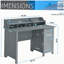 Bureau classique avec rangement, gris