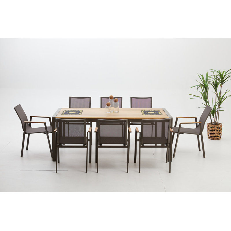 Blizzard 9 - Person Patio Dining Set with Rectangular Table