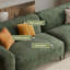 Coussin modulaire en polyester vert
