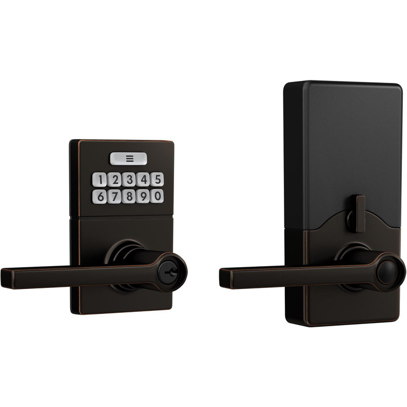 Gatlin Keypad Electronic Lock With Solstice Lever Non-Connected, Aged Bronze