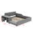 Upholstered Grounded Bed, Child Bed With Bedside Desk And Little Round Stool-1669820249-1669820255