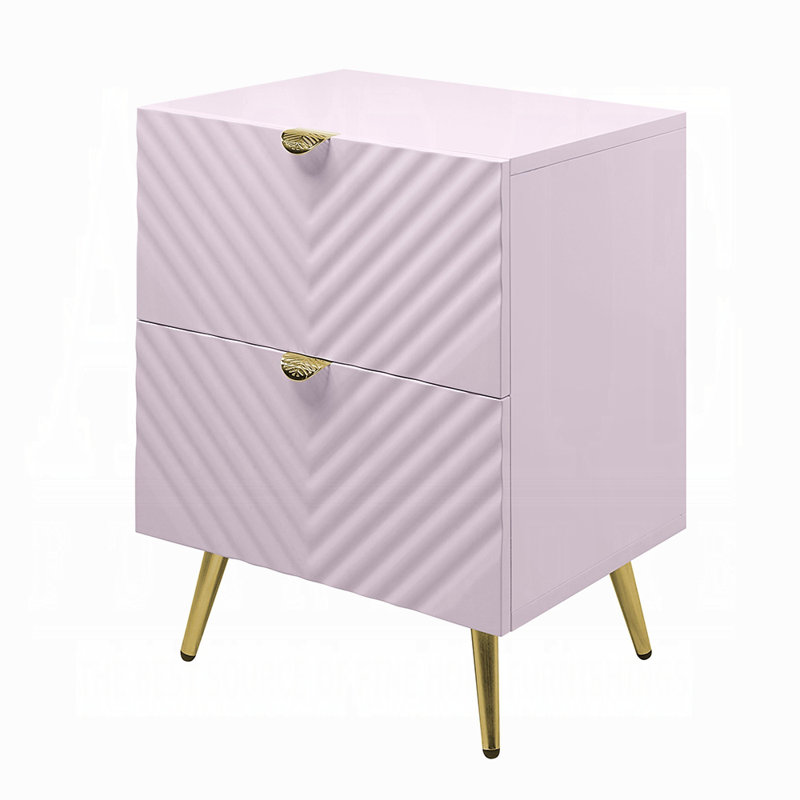 Gaines Nightstand, Pink