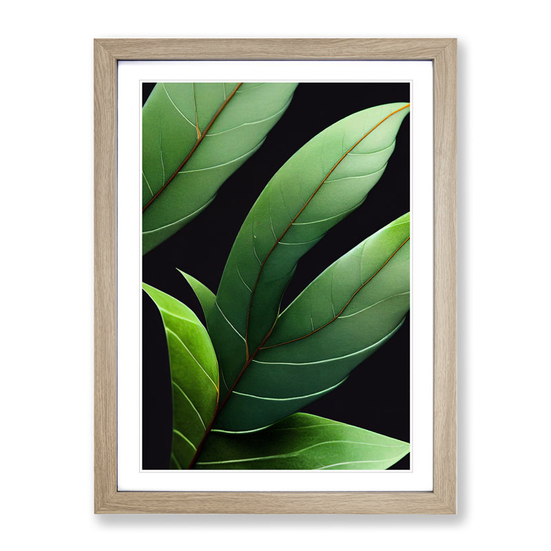 Flowing Leaves - Single Picture Frame Painting, Oak, 34cm H x 25cm W x 2cm D