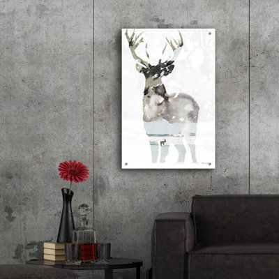 Art mural en verre acrylique «Elk Impression 1» par Stellar Design Studio