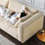 Coussin modulaire 100% polyester crème-297543270
