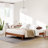 Jaxson Modern Acacia Solid Wood Platform Bed Frame, Exclusive Curved Bed Legs, No Headboard, 800lbs Heavy Duty Capacity, No Box Spring Needed-23215237-23215232