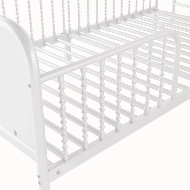 Cadre de lit plateforme en métal pour lit simple avec lumière DEL, tête de lit rembourrée et rangement pour enfants, White