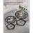 Round Coffee Tables For Living Room, Set Of 2 Side Tables, Different Sized, Modern Style, Removable Tabletop, Steel Frame, Slate Grey And Ink Black