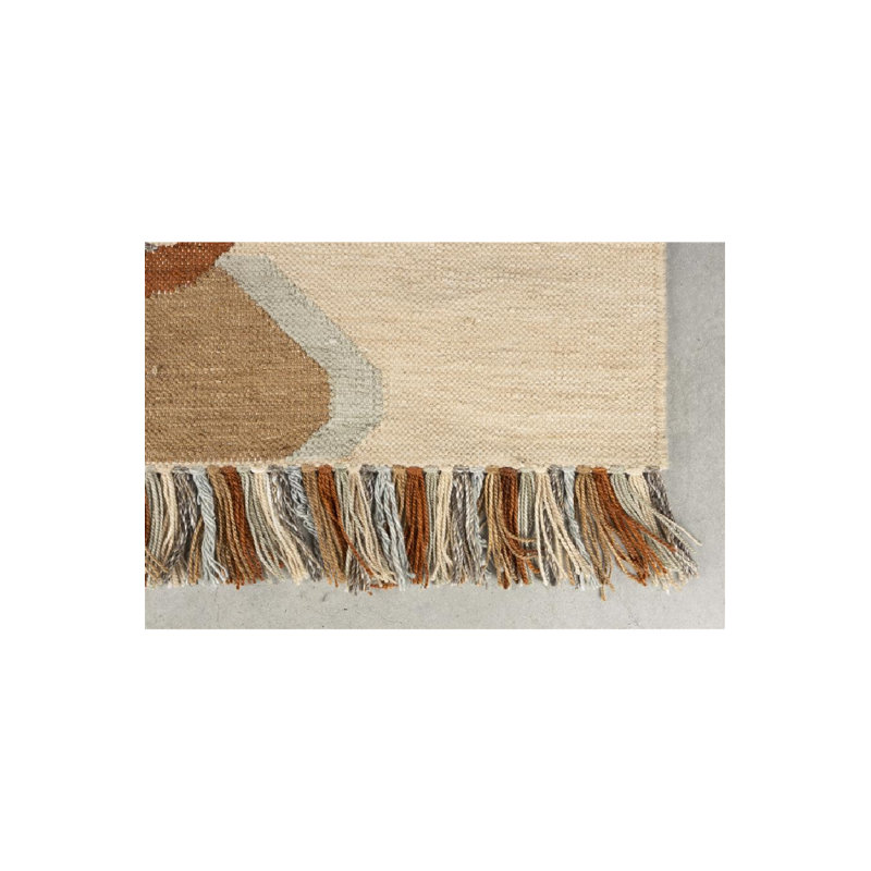 Rug Abstract Area Rug in Orange