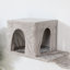Arbre à chat avec fonctionnalité murale, 2 condos, 3 tablettes, échelles, 1 perchoir et poteaux à griffer avec design, structure stable à assemblage facile