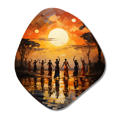 Tionnie - African Art Nebula Shape Asymmetric Metal Wall Art