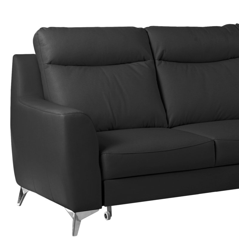 Fabiha 3 Seater Sofa Bed, Right Hand Facing, Black