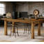Bureau d'écriture en bois (sans tabourets)