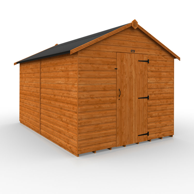 12x8w Tiger Shiplap Windowless Apex