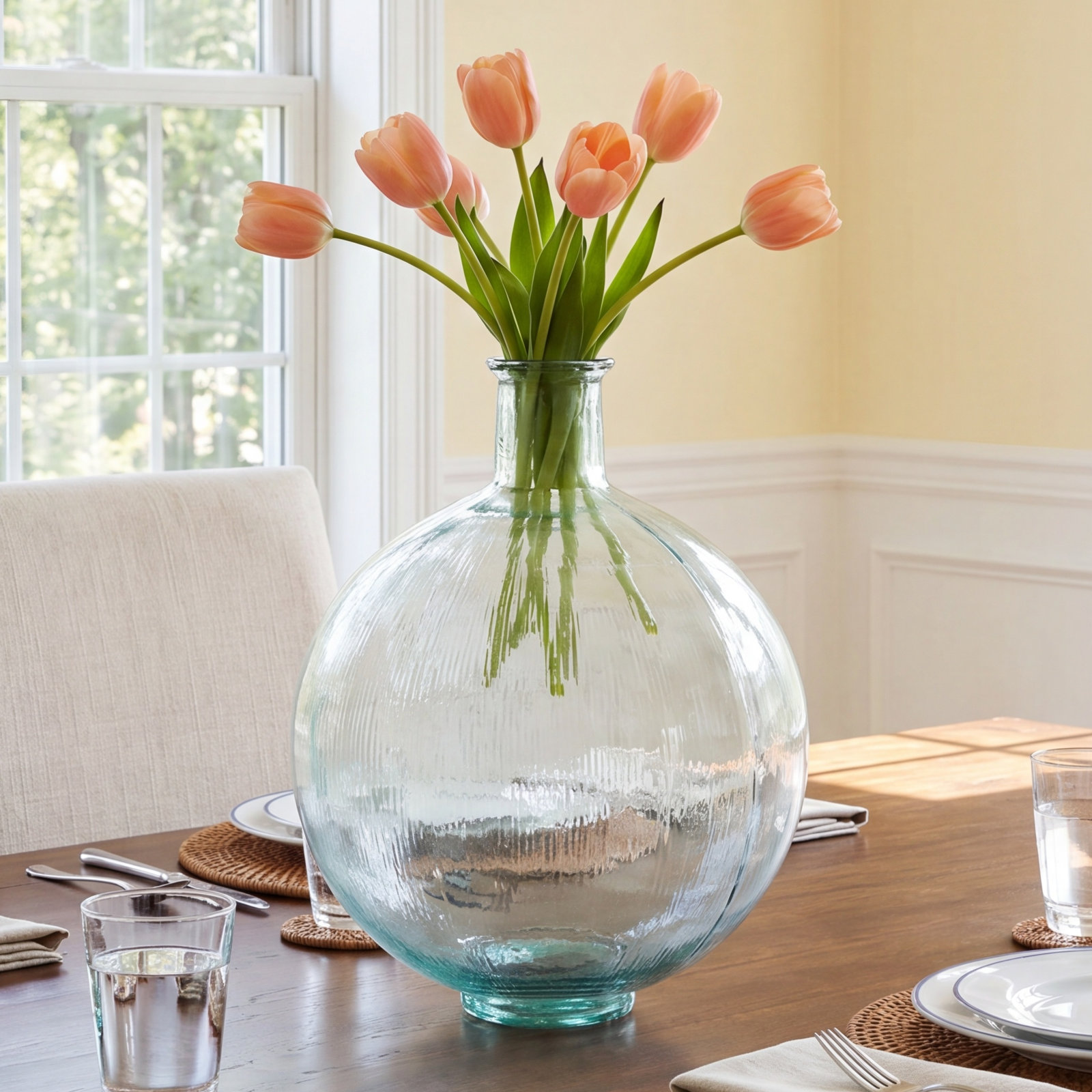 Eugenia Handmade Table Vase, Clear