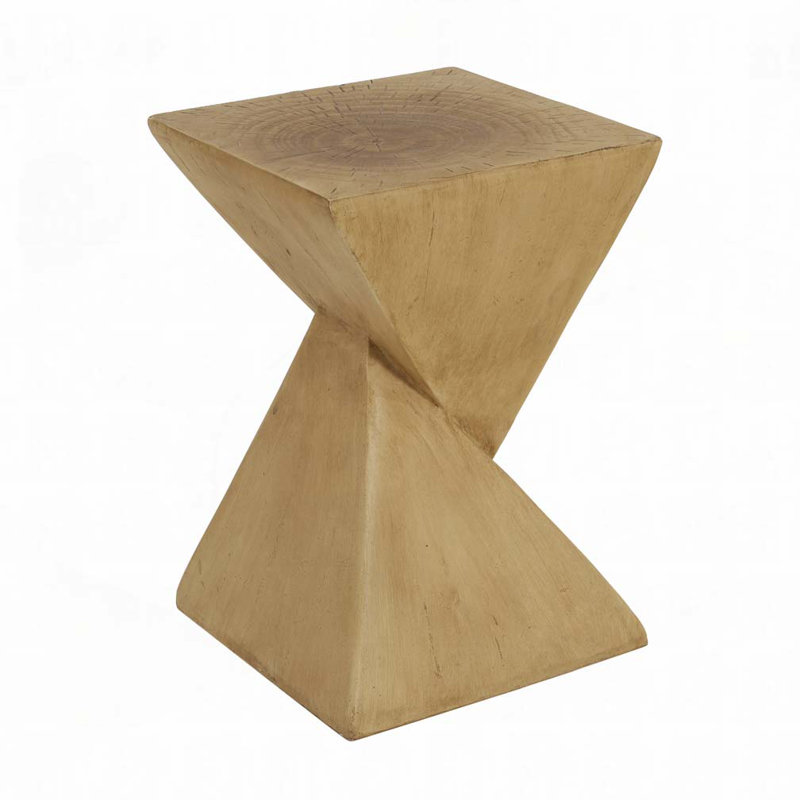 Hurley Concrete Top End Table, Light Nature