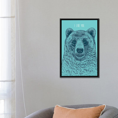 « i like you bear »-impression sur toile tendue
