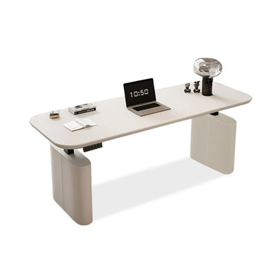 Bureau debout blanc en bois manufacturé
