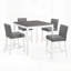 Ensemble de table 5 pièces à hauteur de comptoir avec 4 chaises, parfait pour les petits espaces et les réunions de famille, design durable et élégant