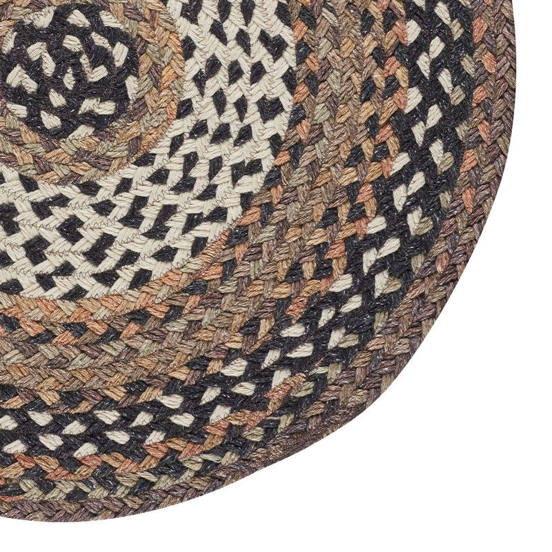 Arqumedes Wool Striped Indoor Rug, Round 3'