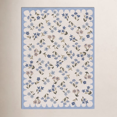 Hand-Tufted Wool Floral Outdoor Rug