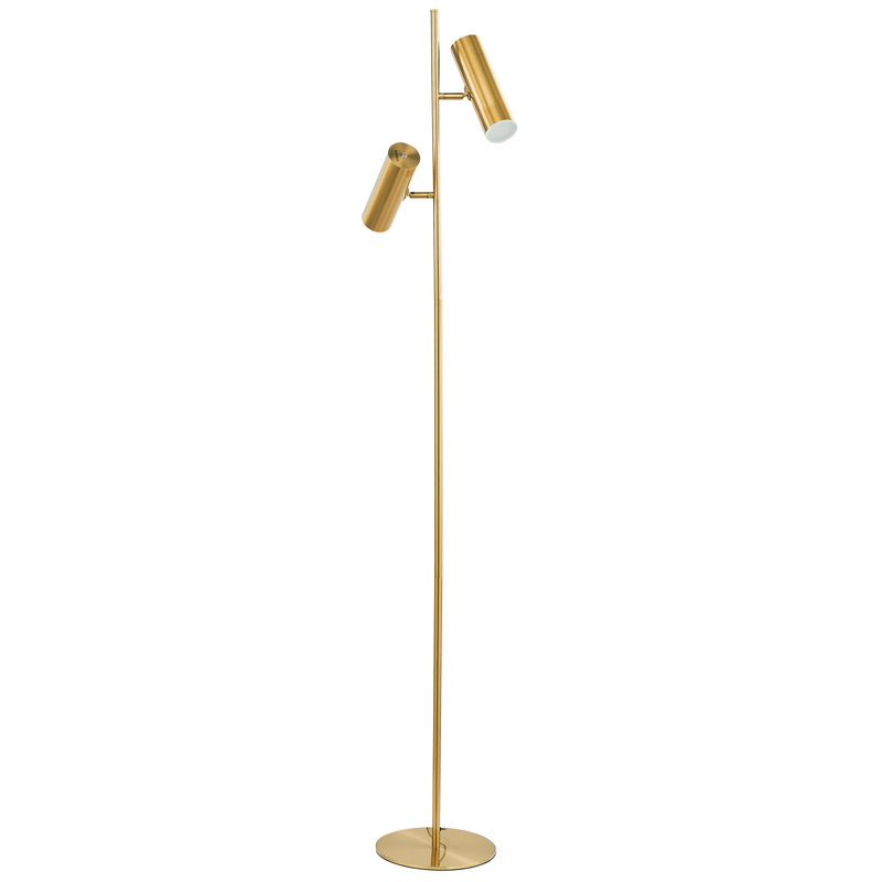 62.25'' LED Tree Floor Lamp, Aged Brass