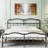 Oley Double Wave Headboard and Footboard Heavy Duty Anti-sway 18in High Steel Tube Iron Bed with Storage-1772134868