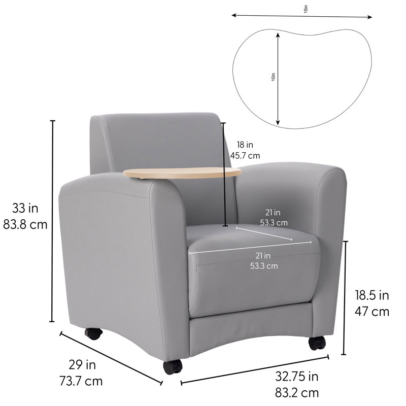 Chaise rembourrée Pro Series, Bleu sarcelle / grain d'érable
