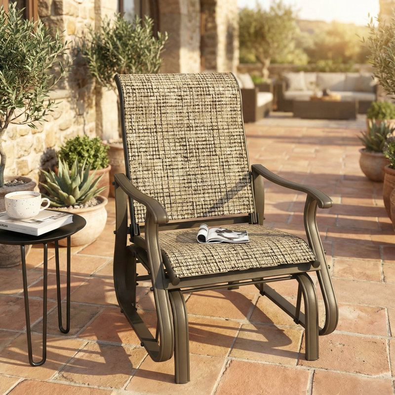 Balancelle, fauteuil oscillant d'extérieur, Brun