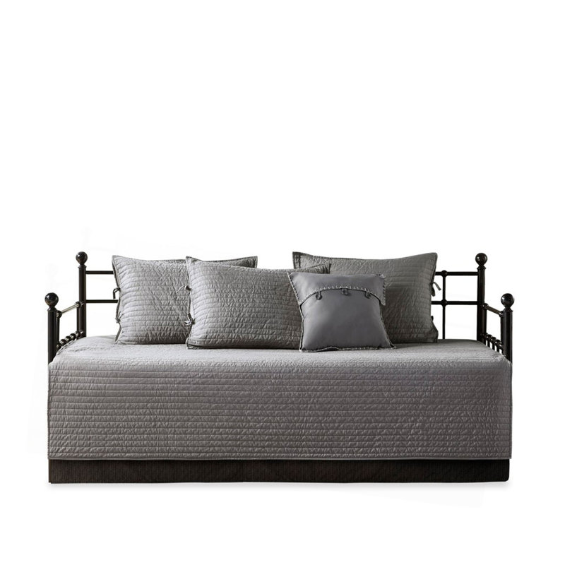 6 Piece Reversible Plaid Daybed Cover Set  Daybed