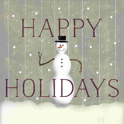 " Happy Holidays Snowman "