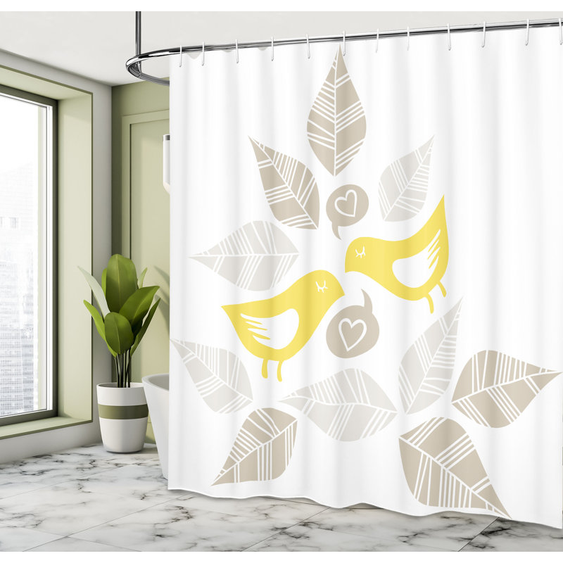 Shower Curtain with Hooks Included, 84"H x 69"W