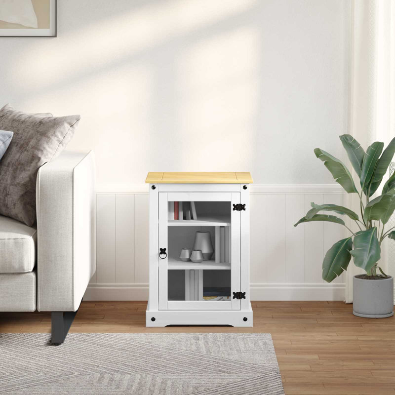 Solid Wood Rectangle Accent Cabinet