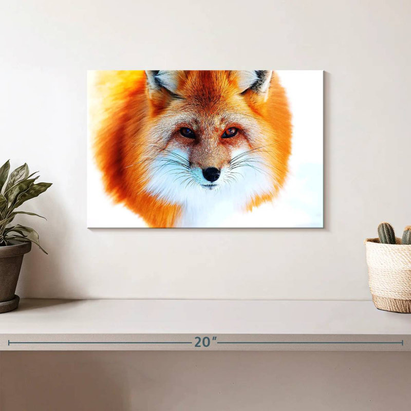 Visage de renard roux Brampt, H 8 po x l 12 po