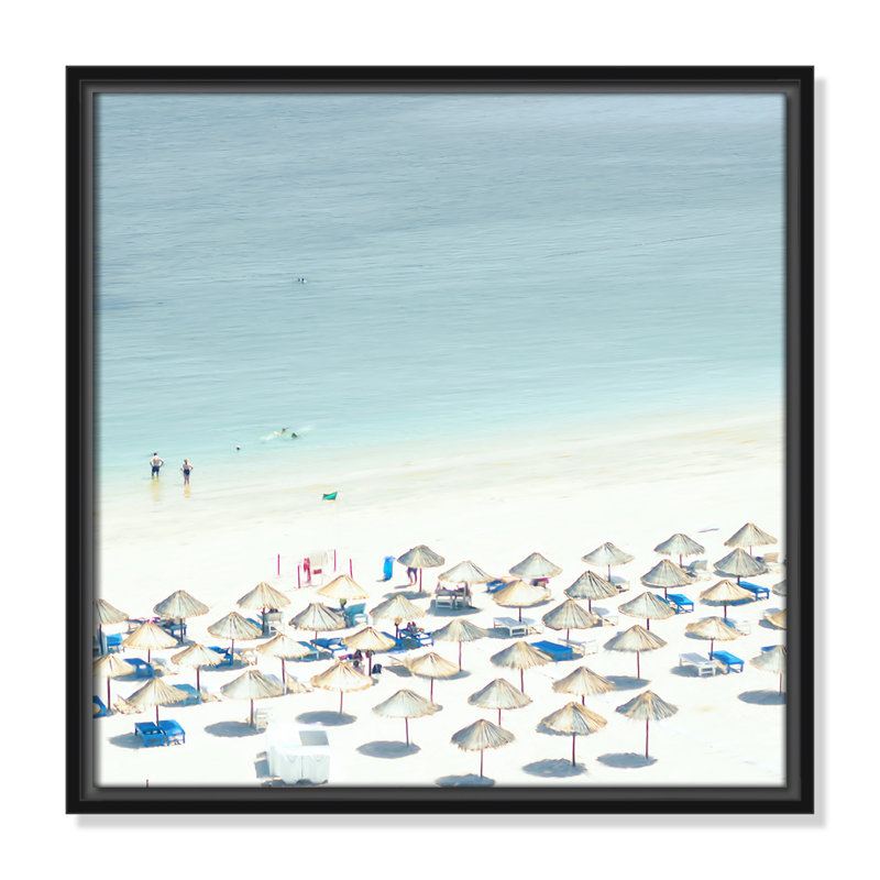 «Sesimbra I» par Ingrid Beddoes - impression, Toile avec cadre noir, H 17,5 po x l 17,5 po x P 2 po