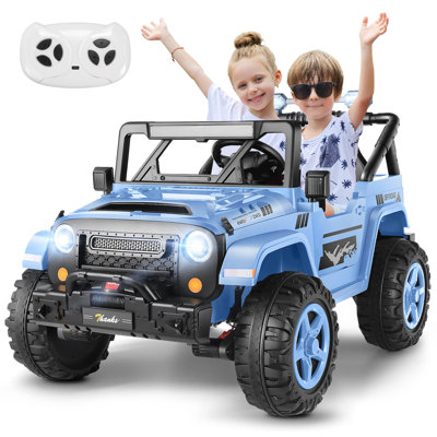24V Ride On Jeep Truck For Kids, 2 Seater Utv With 4200W Motors, 4Wd/2Wd, Remote Control, Bluetooth, Extra Wide Seat Electric Vehicle Toy For Toddl