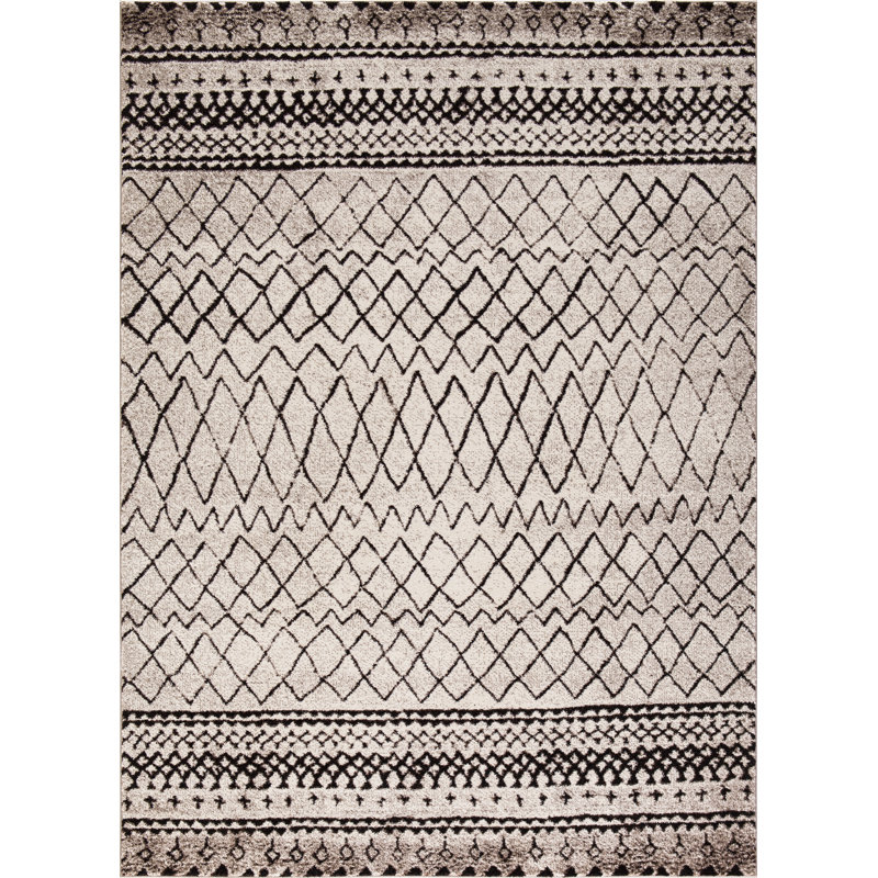 Geometric Indoor Rug, Rectangle 2'7" x 5'
