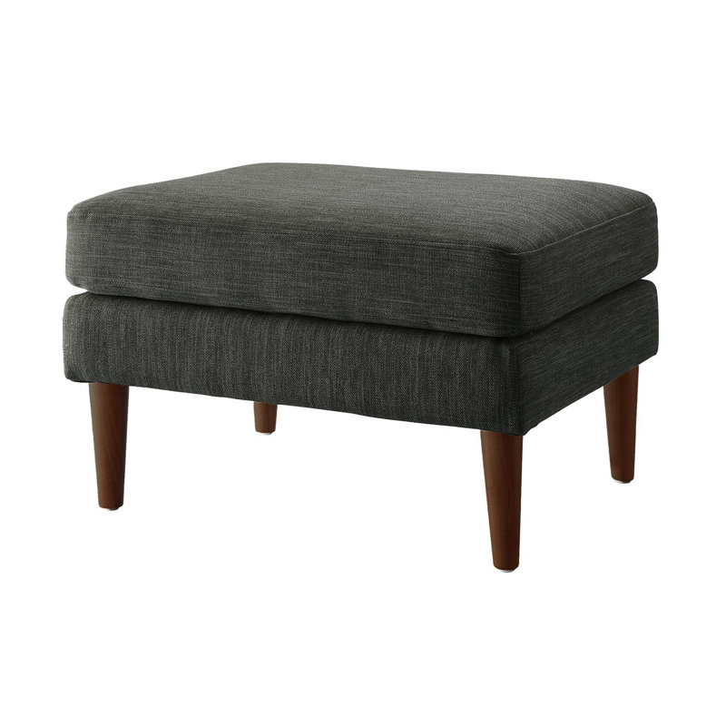 Repose-pieds standard large de 27 po Corwith, Tissu gris anthracite foncé / naturel