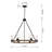 Nishimura 6 - Light 27" Unique / Statement Wagon Wheel Chandelier