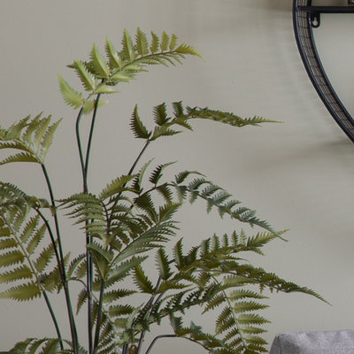 71cm Faux Fern Plant in Cement Pot