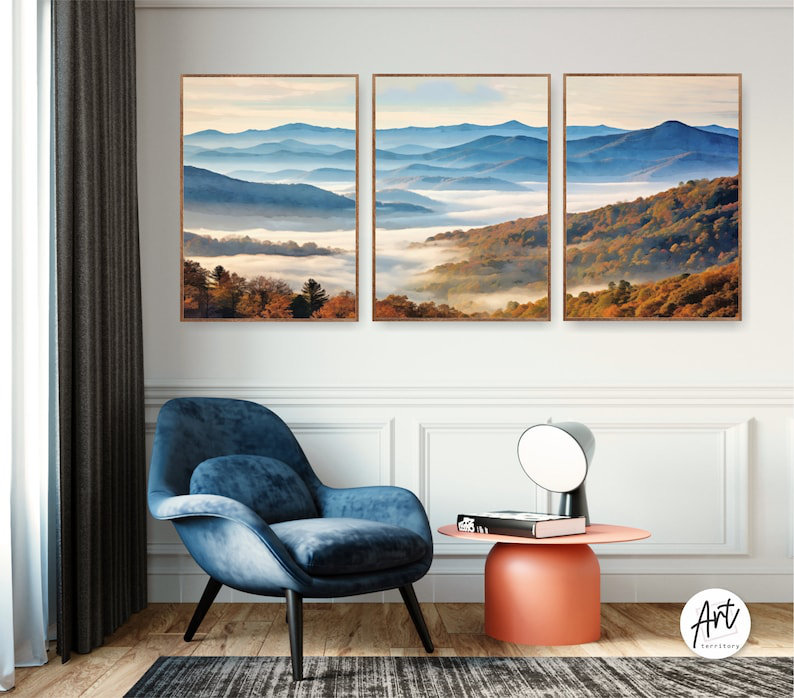 Appalaches, décor de chambre à coucher, Toile tendue, H 16 po x l 36 po x P 0,75 po