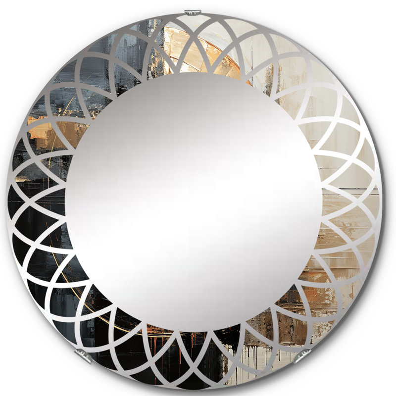Colfontaine - Miroir mural moderne rond, 24 po x 24 po