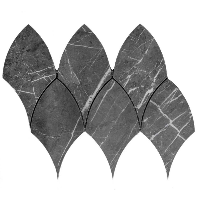 Stately Duchess 8" x 12" Porcelain Novelty Marble Look Wall & Floor Tile, Gray