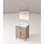 24 po Meuble-lavabo en chêne gris avec plateau en acrylique et miroir X 18 po x 18 po-1172817427