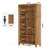 Rustic Solid Wood 5-Shelf Bookcase - Farmhouse Style Open Storage Shelving Unit For Living Room/Office-1700815707