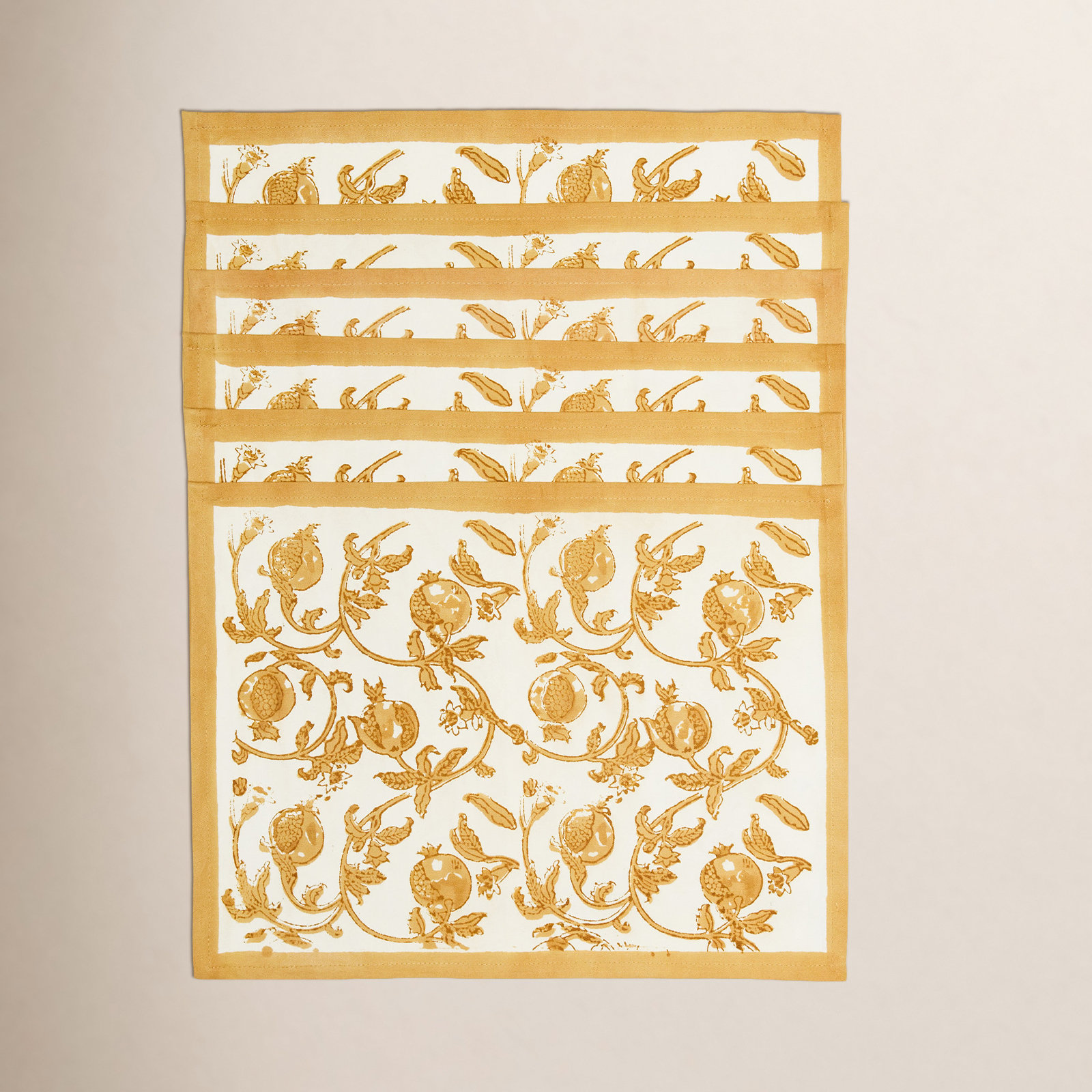 Brona 15" W x 18" L Placemat, Mustard
