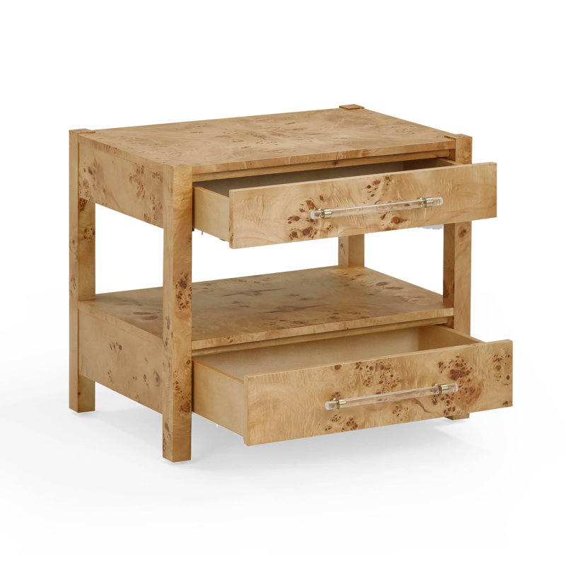 Table de chevet 2 tiroirs Omnie, Brun