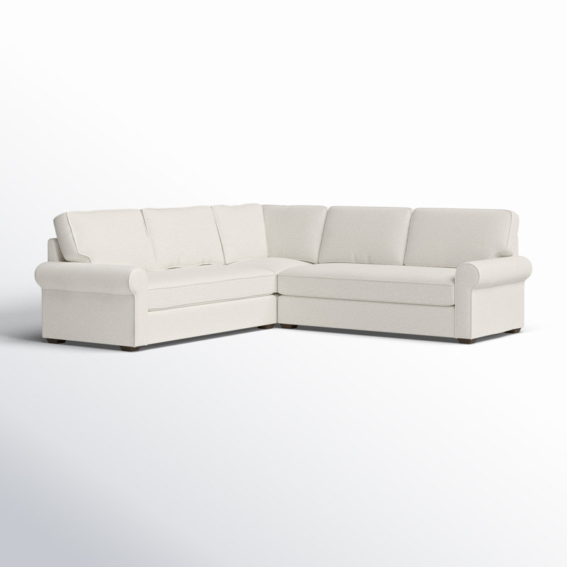 Porter Upholstered L-Shaped Sectional Symmetrical, Nomad Snow Crypton® Chenille
